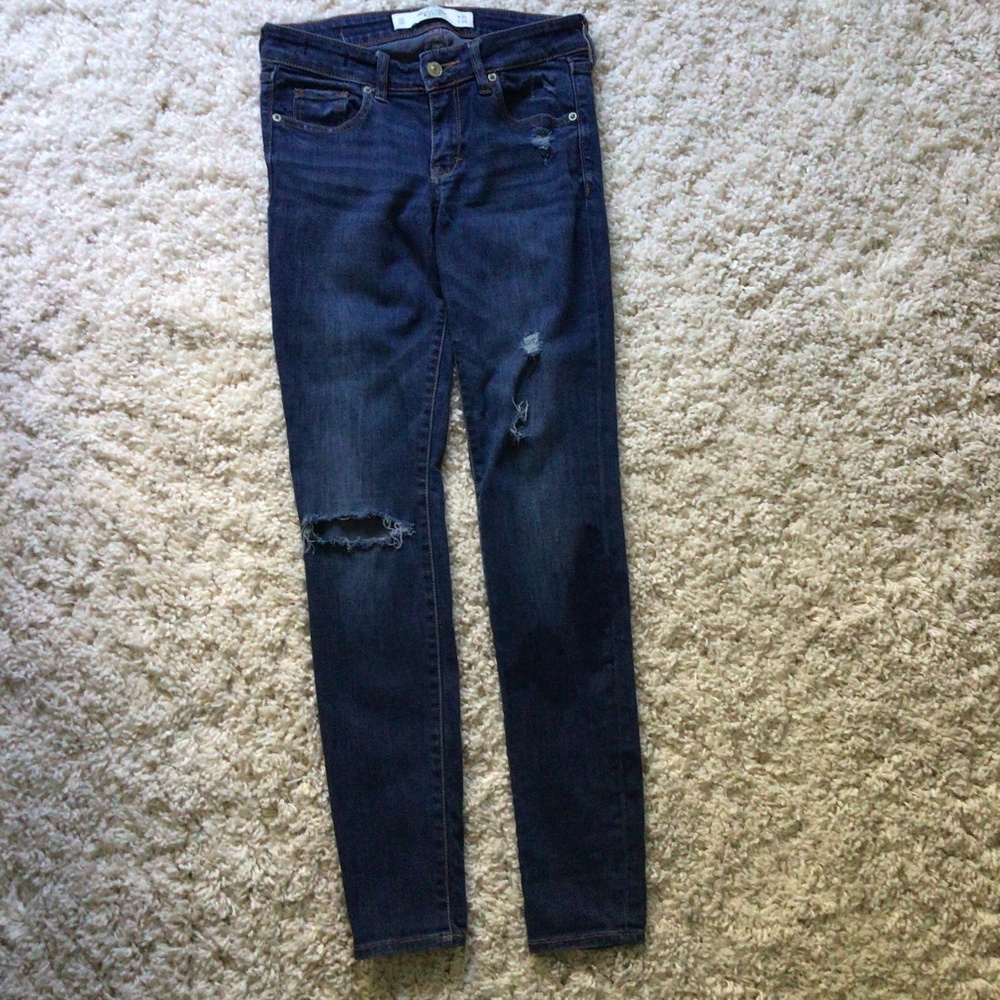 Abercrombie & Fitch, Super Skinny, Dark Wash Jeans